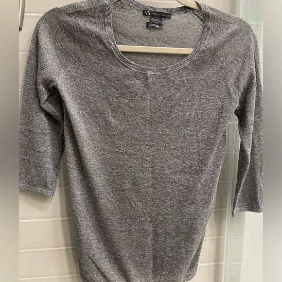 Armani Exchange metallic sheer sweater - Picture 1 of 4